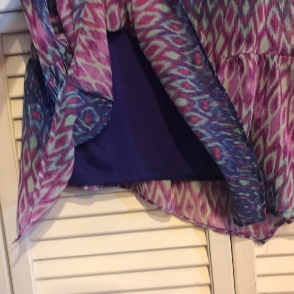 3 for $30 Peplum style purple & blue blouse Small - Picture 5 of 9
